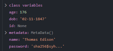 Class Variables of User objects